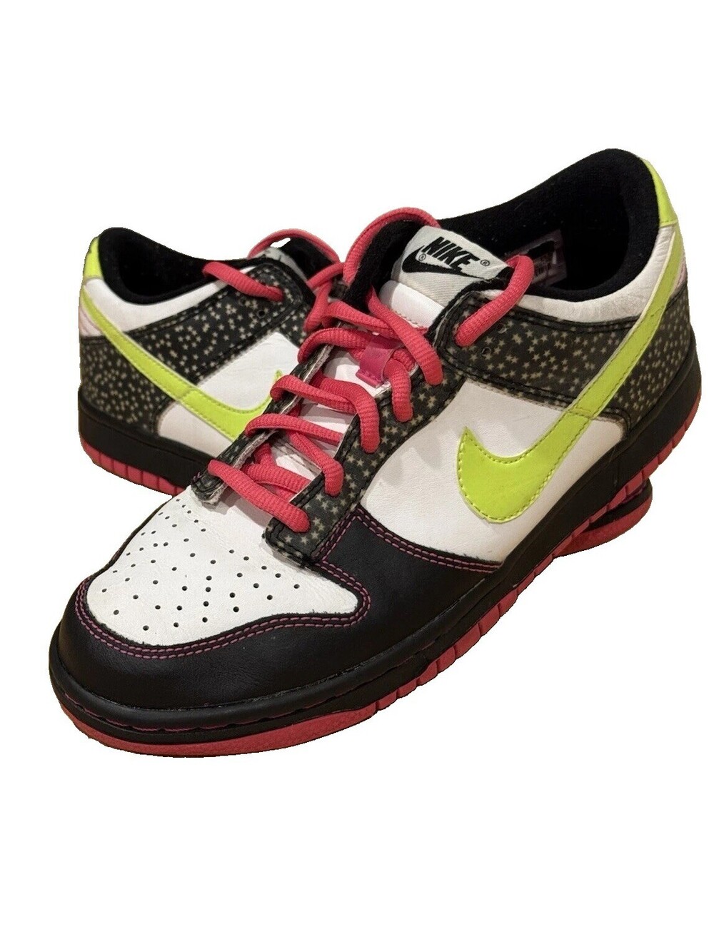 Nike Dunk Low GS Pink Volt 6.5Y Women’s 8 Star 2009 Y2K Era 309601-174